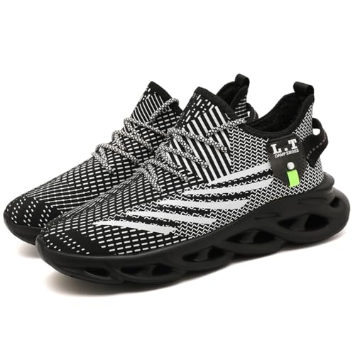 XKOWUO Men's Walking Shoes Winter Warm Outdoor Waterproof Sneaker Running Non-Slip Fashion Comfortable Lightweight Black Size 10