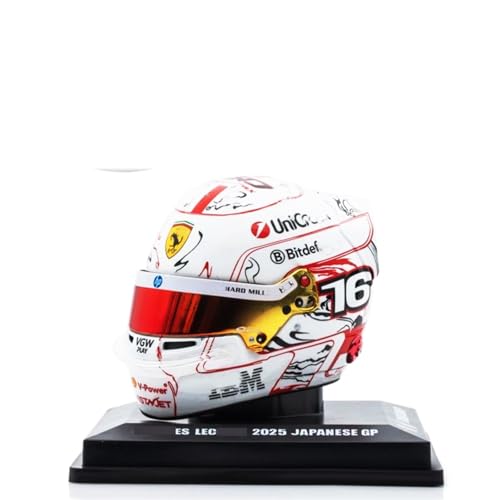 HTLNUZD 1/5 Mini Helmet F1 SF25 Japan Grand Resin Simulation Model, Custom Collectible Gift for Leclerc