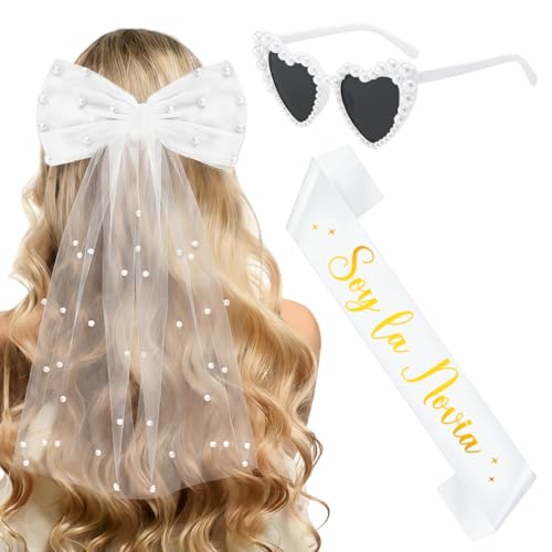 Imagen de Augesak 3 Pcs Set Despedida de Soltera Accessorios-Velo Novia Despedida Soltera