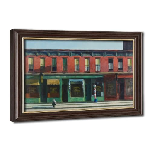 Edward Hopper Early Sunday Morning tableau salon déco moderne cadre