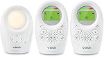 VTech DM1211 Enhanced Range Digital Audio Baby Monitor with Night Light, 1 Parent Unit, Silver & White