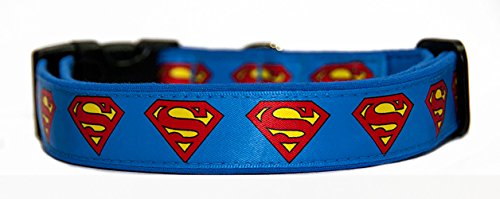 MasTazas Superman DC Comics Collier de Chien Taille L Handmade Dog Collar