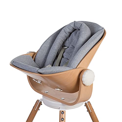 CHILDHOME, Geburtsverkleinerungskissen, Kompatibel mit Evolu Newborn Seat, 100% Baumwolle, 5-Punkt-Sicherheitsgurt, Bequem, Ergonomisch, grau Cover
