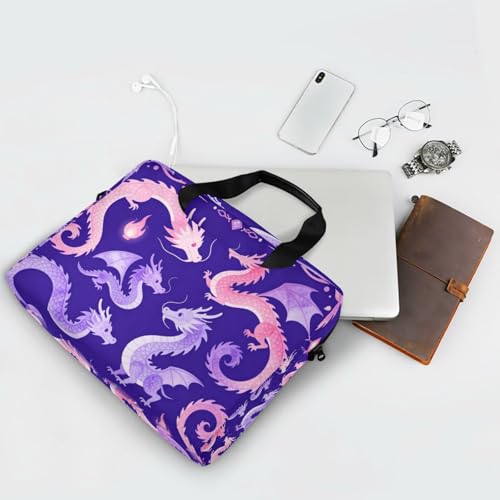 Funda portátil para laptop 15.6 pulgadas morado dragón miniatura 7