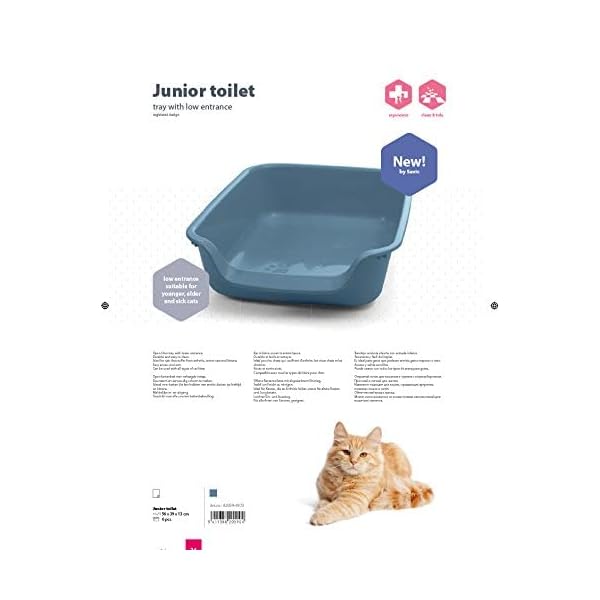 Savic - Junior Wurfkiste blau. 56 x 39 x 13 cm. für Katze und Welpe. - VA-14540 – Bild 3