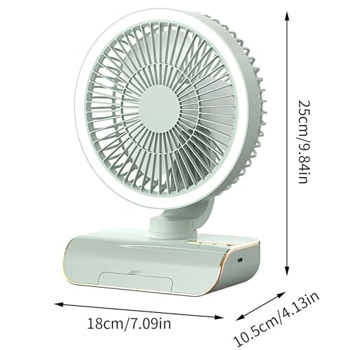 Image of Zemic 4000mAh High Speed ๐๐๐๐ก๐๐ซ๐ ๐๐๐๐ฅ๐ Table Fan for Home, ๐๐ฌ๐๐ข๐ฅ๐ฅ๐๐ญ๐ข๐ง๐ ๐๐๐ง with ๐๐๐ ๐๐ข๐ ๐ก๐ญ | ๐๐๐ ๐๐๐ซ๐ฌ๐จ๐ง๐๐ฅ Fan, ๐๐๐ฆ๐จ๐ญ๐ Control ๐ ๐๐ฉ๐๐๐ (Green)
