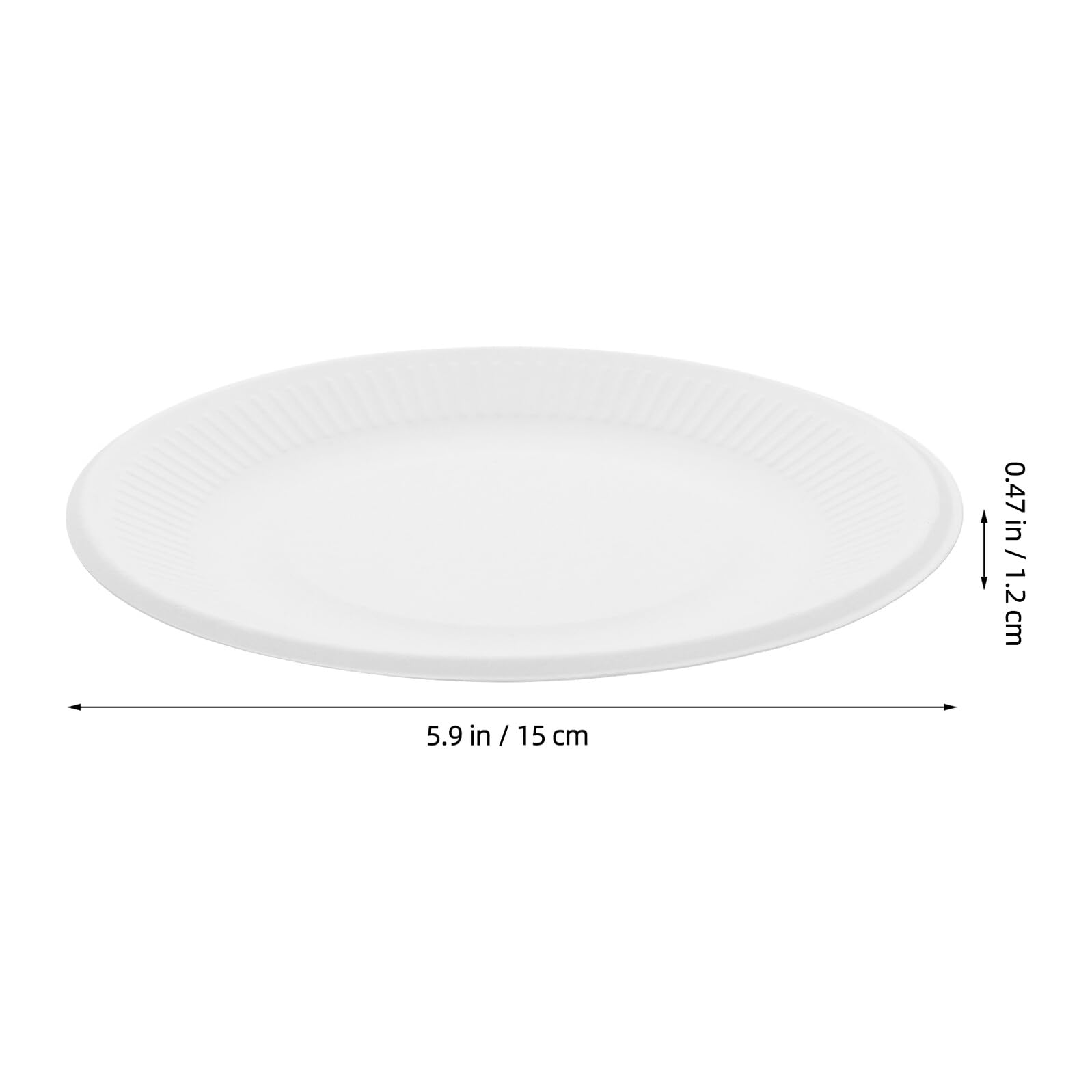 GARVALON 200 pezzi Piatti Monouso Resistenti e Spessi in Carta Piatti Rotondi per Dolci Antipasti e Snack per Feste ed Eventi