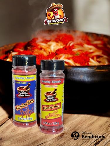 Taki/Flaming Hott Flavored Chili Powder Pack of 2 (2 Pack, Flaming Hott Flavored, Taki hott Flavored)