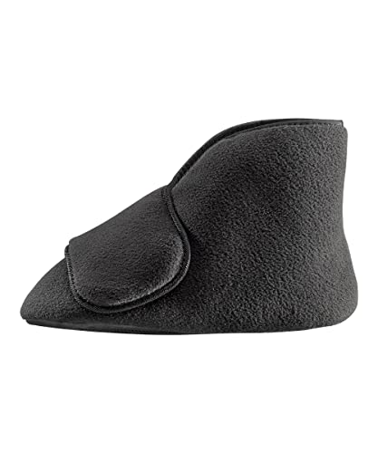 Silvert's Adaptive Clothing & Footwear Men’s & Women’s Extra Wide Soft Fleece Diabetic Bootie Slippers for Seniors2