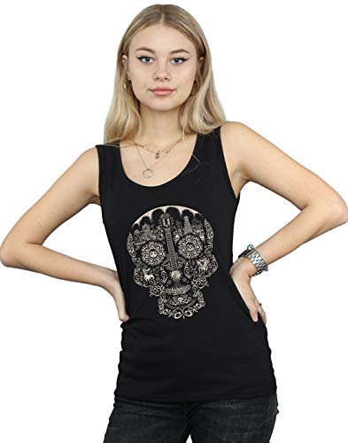 Disney Women's Coco Skull Mono Pattern Vest Black XX-Large