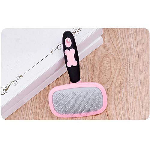 Brosse à chat REYG avec peigne d'épilation haute performance rose