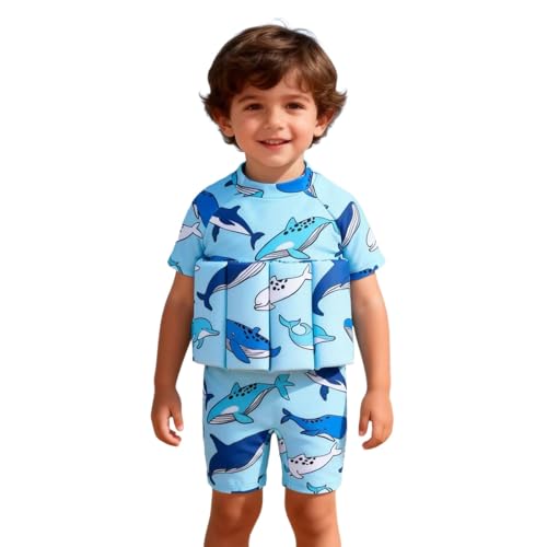 Flotteur intégré pour garçon de 1-3 ans avec imprimé tendance et sécurisé