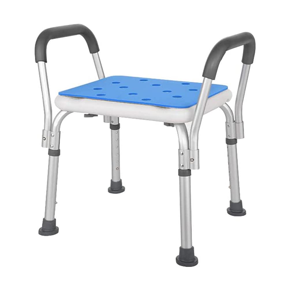 Chaise de douche avec accoudoir réglable 41-54 cm et siège de bain antidérapant