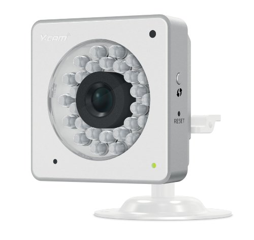 Y-Cam YCW005 Caméra IP IR LED Night-Vision WiFi Ethernet Blanc