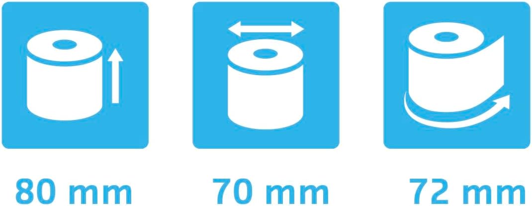 Exacompta - Ref 43821E - Box of 48 Rolls for Receipts - Width 80 mm x Diameter 70 mm - Mandrel 12 mm - 1 Thermal ply 48 g/m² BpA Free - Yardage (+ or - 2m): 72 m - White