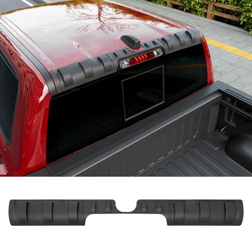 powoq Rear Roof Protector Compatible with 2019-2025 Dodge RAM 1500 Truck Cab Roof Protector TPE Rear Spoiler Replacement for 2019 2020 2021 2022 2023 2024 2025 Dodge RAM 1500 Accessories