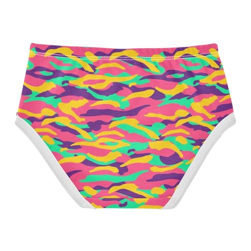 Little Girl Underwear Toddler Panties Kids Undies Colorful Camouflage Print Soft Cotton Briefs 2T-8Y2