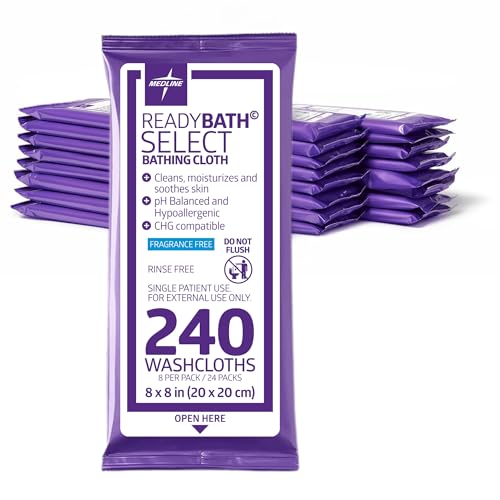 Medline Readybath Body Wipes, Shower and Bath for...