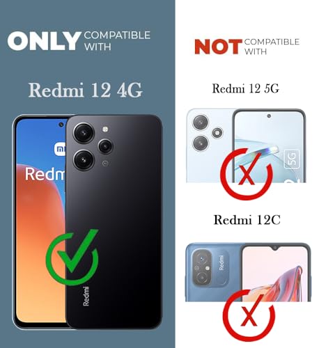 Image of Jkobi Back Cover Case for Xiaomi Redmi 12 (Shockproof with Polycarbonate Clear Panel | Professional Black)