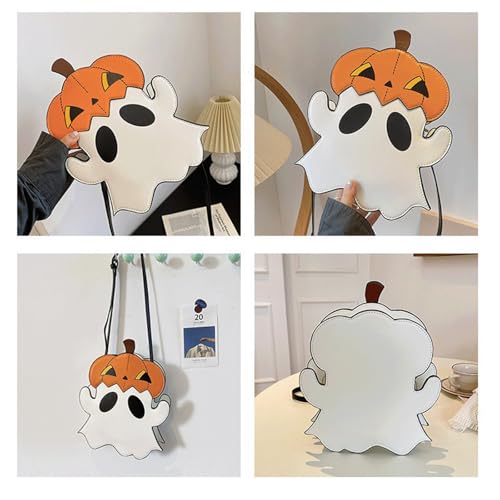 Halloween Purse Ghost Shape Clutch Chain Shoulder Bag Party Small Crossbody Bag Spooky Gothic Cute Purses with Pendent2