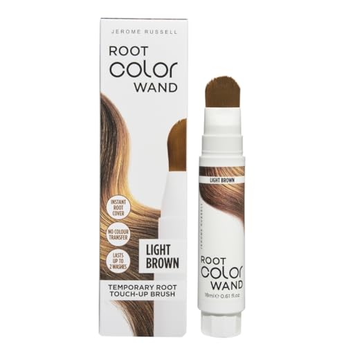 Jerome Russell Root Color Wand in Light Brown| Instant Up To 100% Grey Coverage | Non-Sticky Formula | Long-Lasting Results