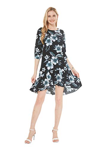 Image of Hawaii Hangover Family Matching Hawaiian Clothes, Midnight Bloom | Family matching Hawaiian outfits, Midnight Bloom, lightweight rayon, machine washable, tropical floral print, luaus, cruises