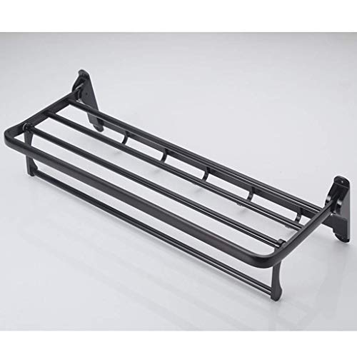 Toallero de almacenamiento de baño compacto con doble barra funcional 3
