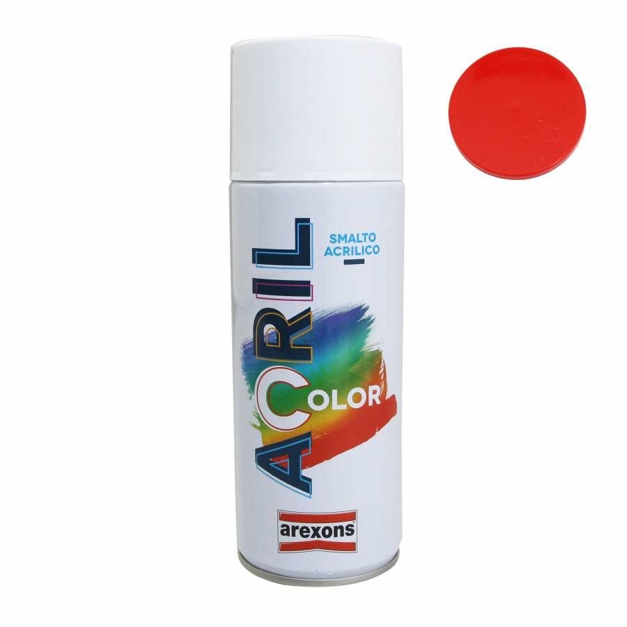 Arexons Vernice Acrilica Spray Rosso Fuoco RAL 3000 - 400 Ml | Tinta Per Ritocchi Auto, Resistente Allo Sbiadimento, Per Fantic 1981 (TM 125)