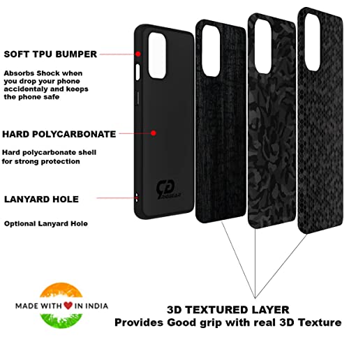 Image of RIGGEAR Sleek Realme 10 Pro 5G Back Cover Case (PC+TPU|Black CF)