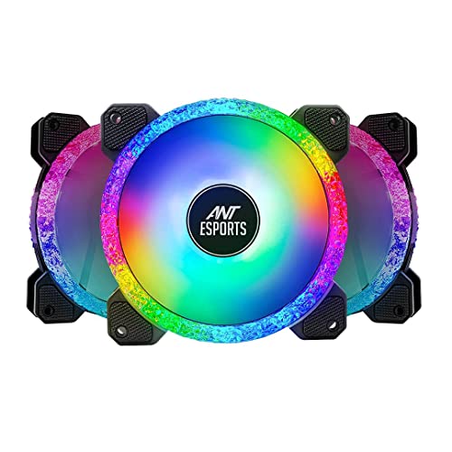 Image of Ant Esports Royaleflow RF120 ARGB KIT with Addressable RGB LED Controller Case Fan I Cooler, & Ant Esports ICE-C612 with RGB CPU Cooler /Fan Support Intel LGA775, LGA1200