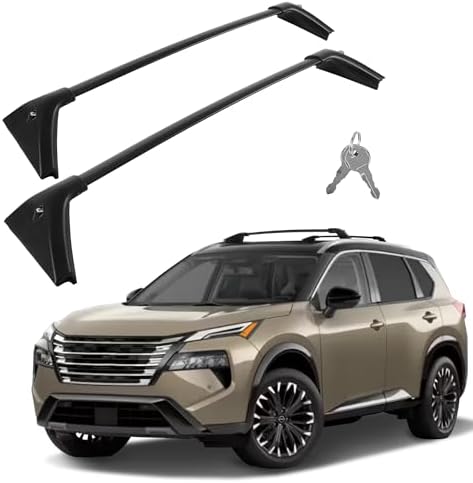 300LBS Lockable Roof Rack Cross Bars for 2021-2026 Rogue SV SL Pl...