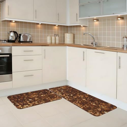 Alfombrillas de cocina de diseño cafetero, pack de 2 piezas seguras y cómodas 5