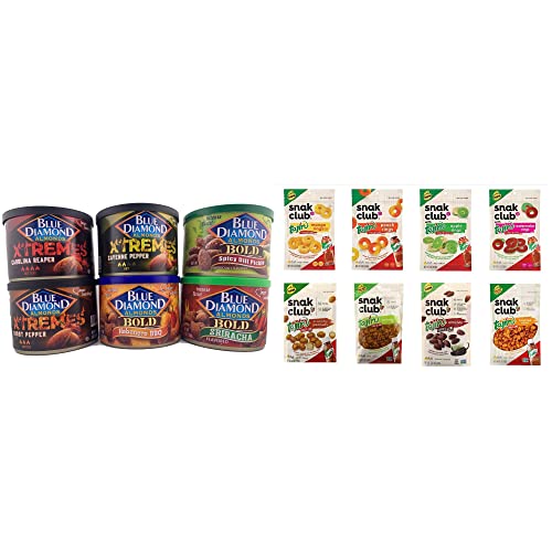 Blue Diamond Almonds Spicy Flavored Almonds Variety Pack And Snak Club Tajin Candy Mega 8 Variety Pack Bundles #TOP9