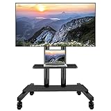 Mobile TV Cart with Wheels for 55"-100" Flat Panel Curved Screens Outdoor TVs up to 200lbs, Height A