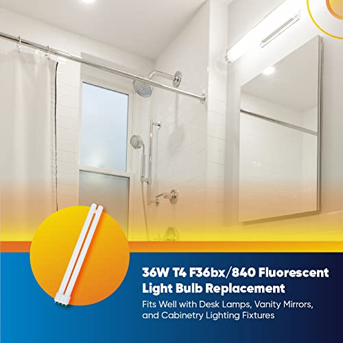 Technical Precision 17" T4 Twin Tube Cfl Bulb Replacement For Ge General Electric F36Bx/840 Light Bulb 36W Compact Fluorescent Bulb - 2G11 Base - 4100K Cool White - 1 Pack #TOP3