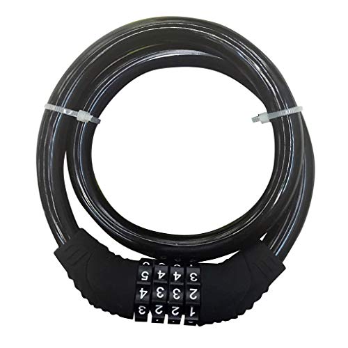 Bike Lock, Bike Locks Cable Four-Digit Coiled Secure Resettable Combination Bike Cable Lock