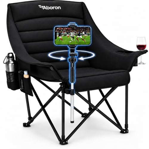 ABORON Silla de Camping Sobredimensionada con Soporte de Teléfono Ajustable, 500 lb miniatura 1