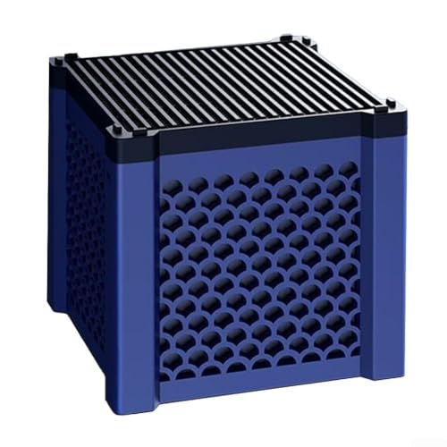 Homeponnew Wasserfilterwürfel Aktivkohlereiniger für Pferde Wassertrog Aquarium Behandlungssystem Große Kapazität Blau 115 mm Filtergerät