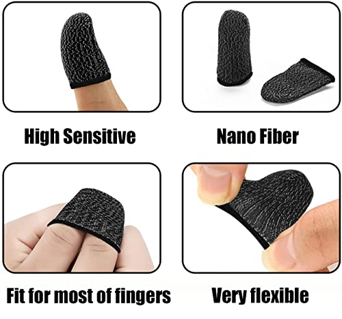 Mobile Game Controller for iPad/Tablets Hand Grip for PUBG/Knives Out//Fortnite/Call of Duty, Mobile Gaming Triggers for iPad/Andriod Tablets w/ 6pcs Finger Sleeves and PUBG Key Ring 9 41NfmQQSBEL