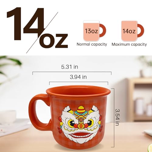 Tazas de cerámica 14 oz con borde enrollado, pack 2 miniatura 3