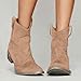 Suede Ankle Boots for Women Western Cowboy Ankle Booties Low Heel Suede Chunky Heel Ankle Round Toe Short Boots Comfortable Warm Fall Winter Shoes Slip On Fashion Retro Classic Booties
