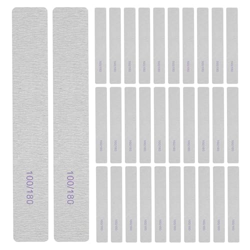 Lime à ongles double face 100/180 grains en émeri pour manucure à la maison | lot de 50 pièces