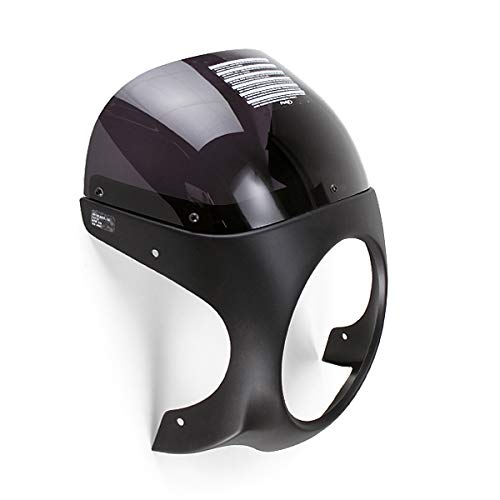Puig プーチ ビキニカウル RETRO SEMI FAIRING スクリーン Amazon | Puig 9554F RETRO FAIRING [ DARK SMOKE ] 180mm 汎用