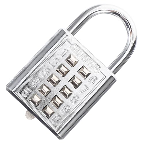 LALAFINA Resettable Combination Lock Weatherproof Metal Padlock for Lockers Gym Gates and Outdoor Use Lightweight Portable Design for Easy Carrying