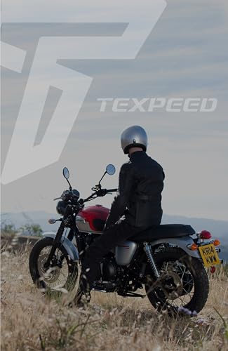 Texpeed Mens Motorcycle Motorbike Biker Trousers - Jeans Pants Made With 280Gsm Aramid And Protective Ce Armour (En 1621-1) - Tapered Fit Blue Denim - 34W / 31L - 9