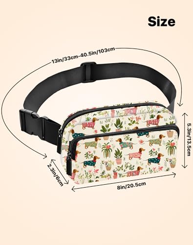 Image of Dachshund Fanny Pack for Women Belt Bag Fashion Everywhere Waist Pouch Lightweight Crossbody Bags with Adjustable Strap