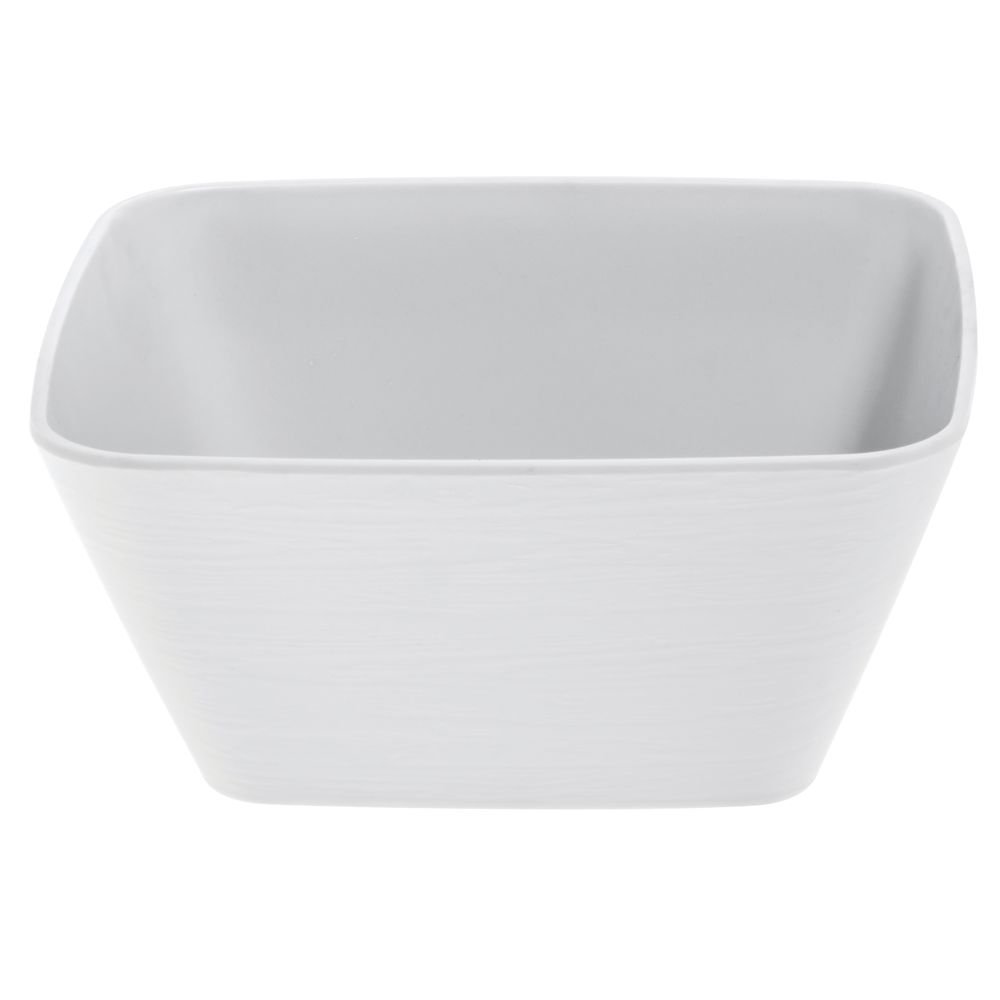White Serving Bowl Soft Square - 7"L x 6 1/2"w x 3 1/10"H by HUBERT – Melamine, White, Model M2339-WHITE