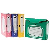 Boite à Archive en Carton Ondulé, Couleurs New, Lot de 4