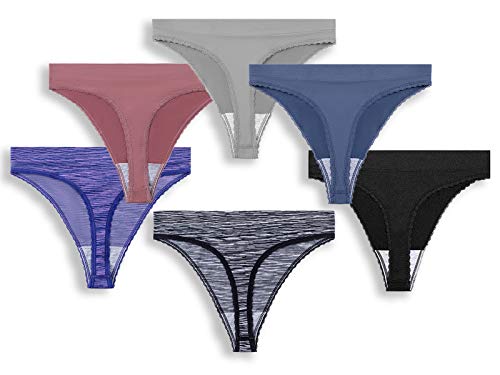 GRANKEE Thongs for Women Seamless-High Waisted Thong Underwear Comfortable Quality No Show Panties Multipack