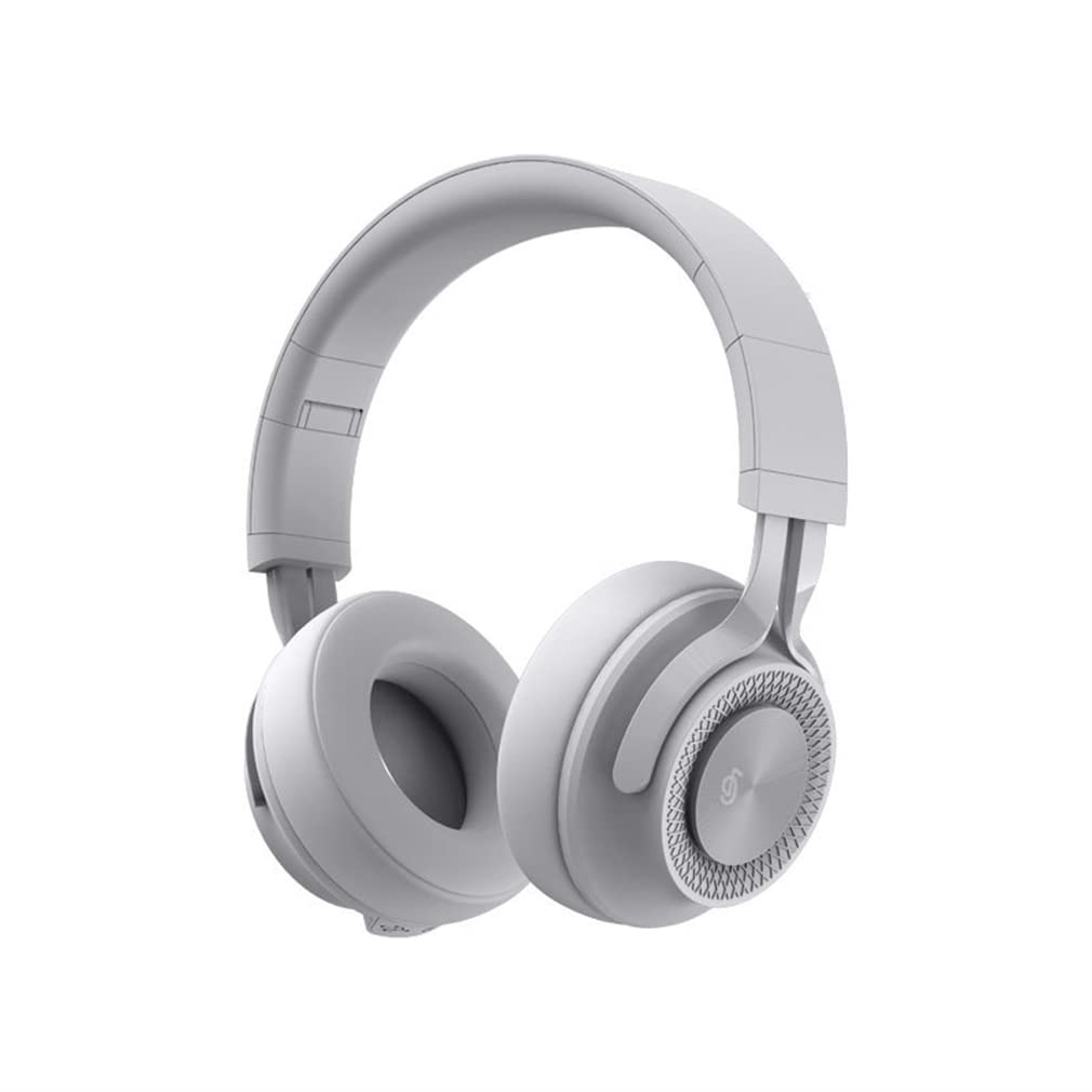 NONCHI Słuchawki Bluetooth nad-e-e-e-E-E-E-E-EMPTHONY, 60H Bezprzewodowe słuchawki z mikrofonem, niskie opóźnienie, głębokie bas, składany zestaw słuchawkowy HiFi, do laptopa/ komputera/ telewizora,Gray